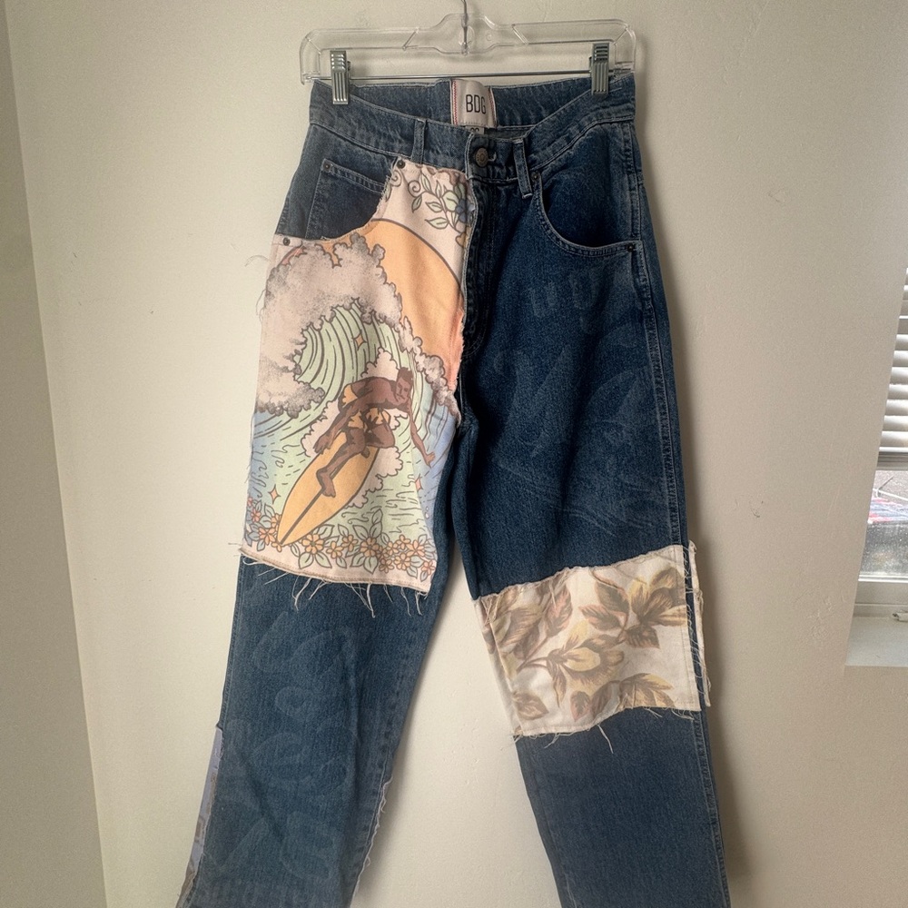 Urban Outfitters Women's Patchwork Boyfriend Jeans - suffer style